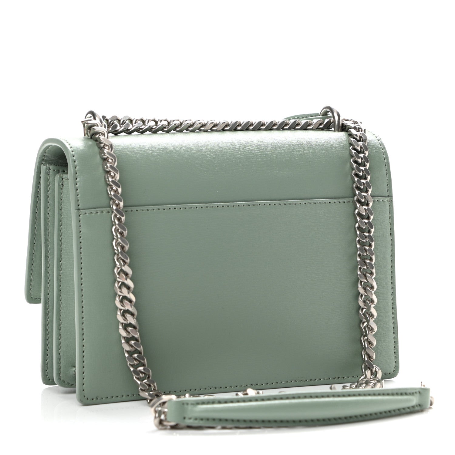 Saint Laurent Calfskin Small Monogram Sunset Vert Opaline 3 of 9