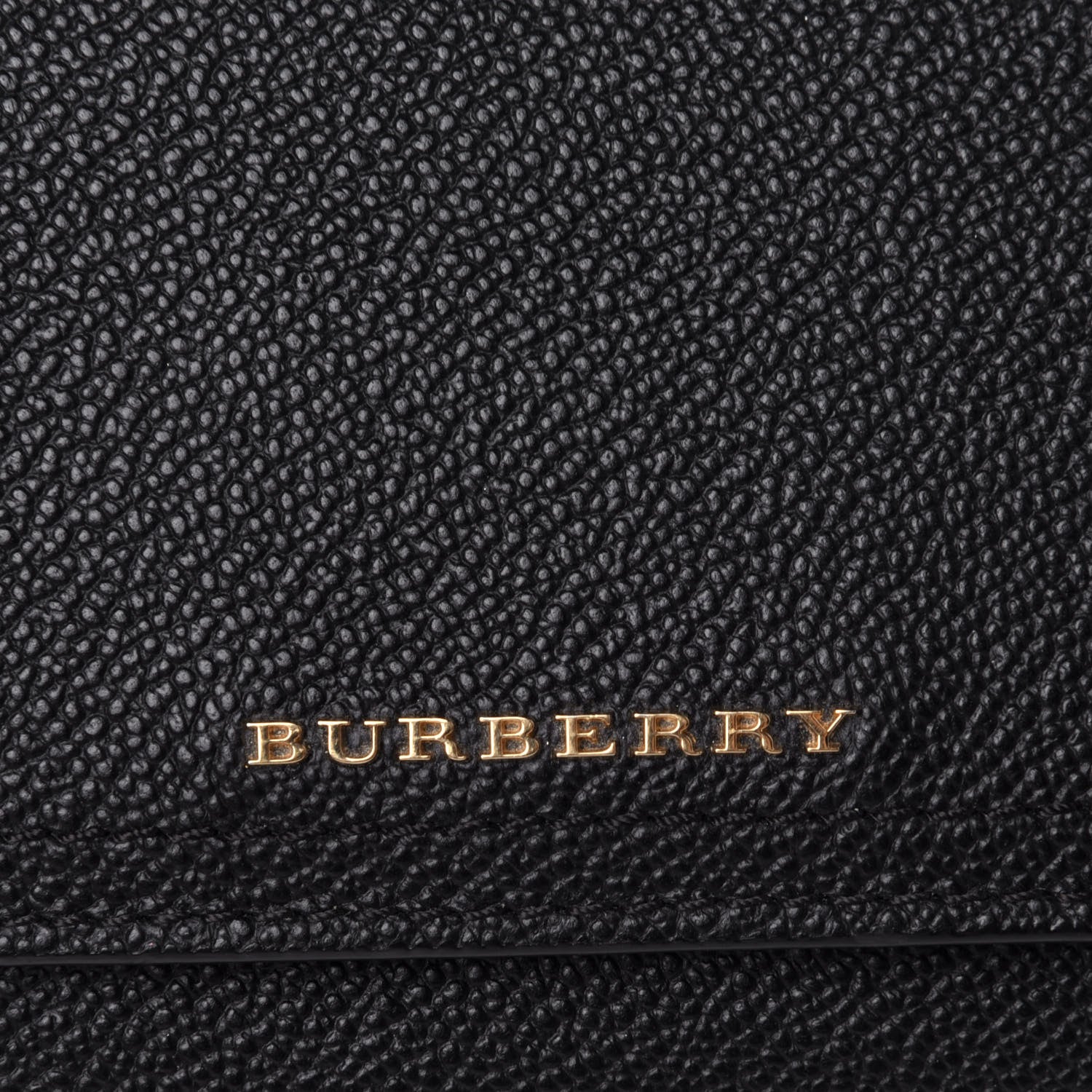 Burberry Grain Calfskin Continental Flap Wallet Black 11 of 11