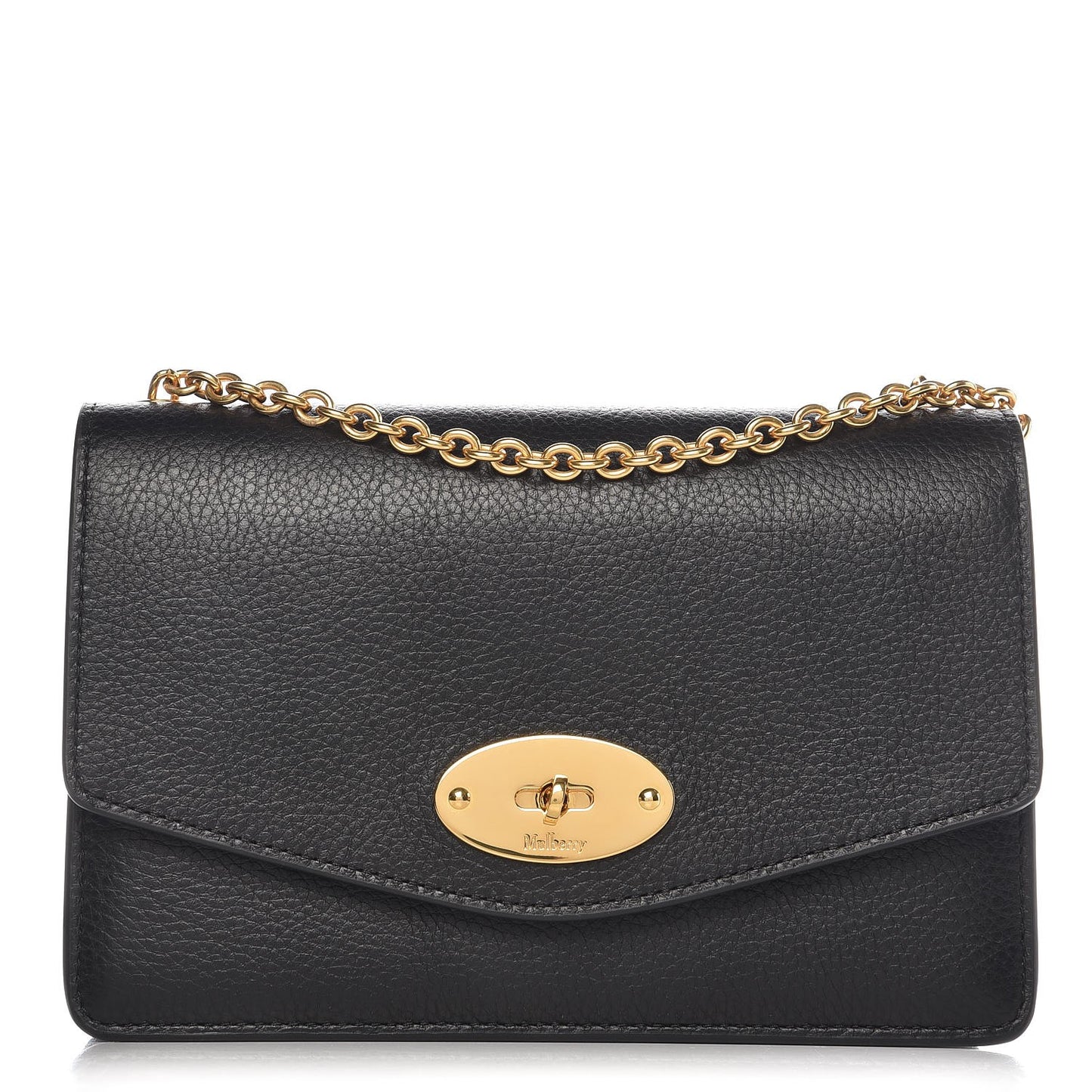 Classic Grain Calfskin Small Darley Black