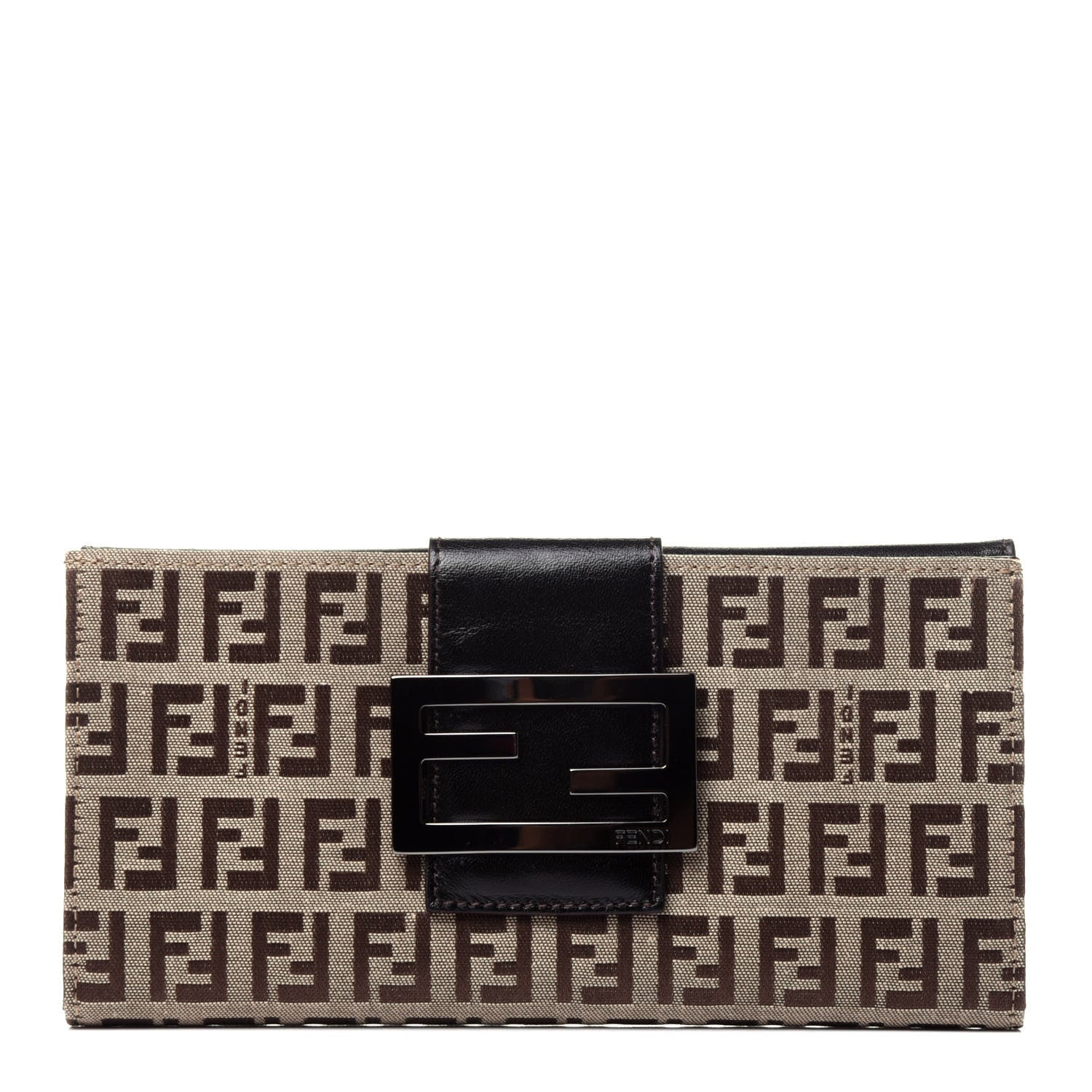 Fendi Zucchino Forever Continental Wallet Brown 1 of 10