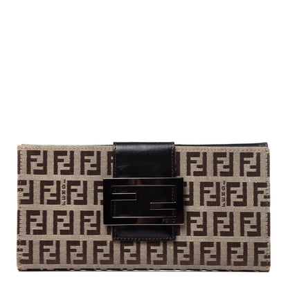 Fendi Zucchino Forever Continental Wallet Brown 1 of 10
