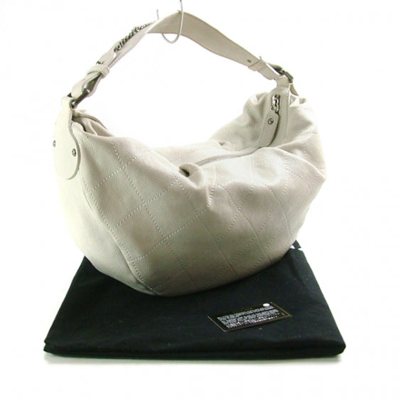 Quilted Diamond Stitch Hobo White