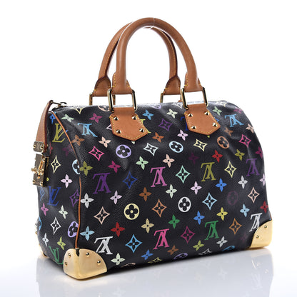 Louis Vuitton Monogram Multicolor Speedy 30 Black 3 of 14