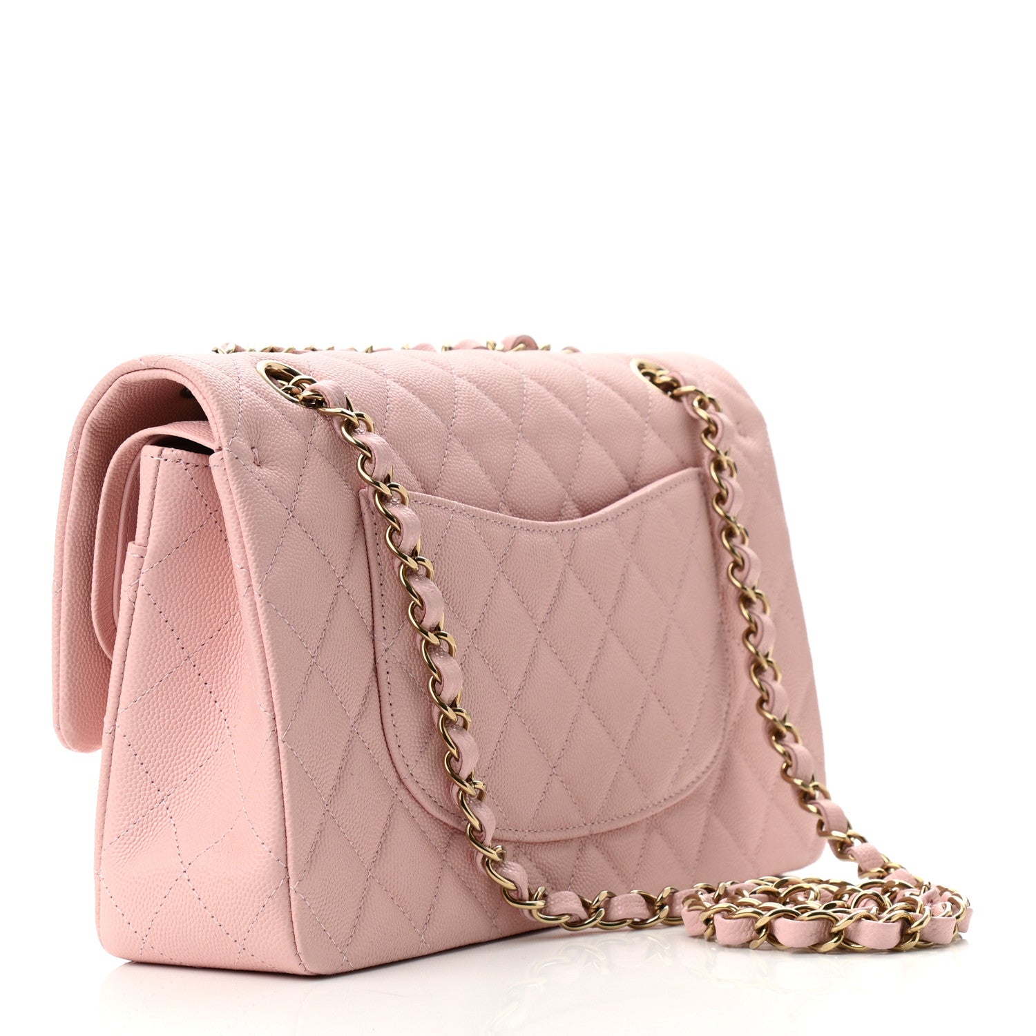 Chanel Caviar Quilted Medium Double Flap Light Pink 3 of 11