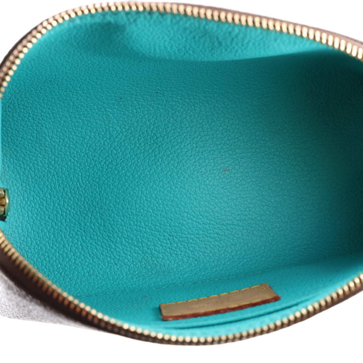 Monogram V Cosmetic Pouch Turquoise