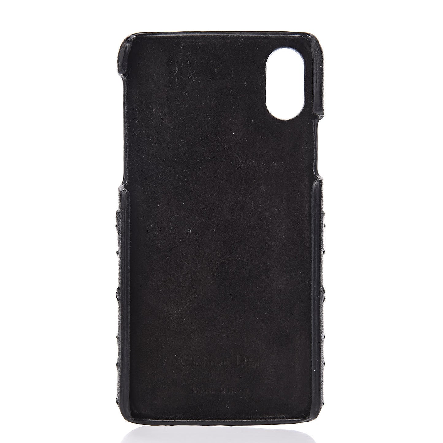 Lambskin Cannage Lady Dior Tech iPhone X XS Case Black
