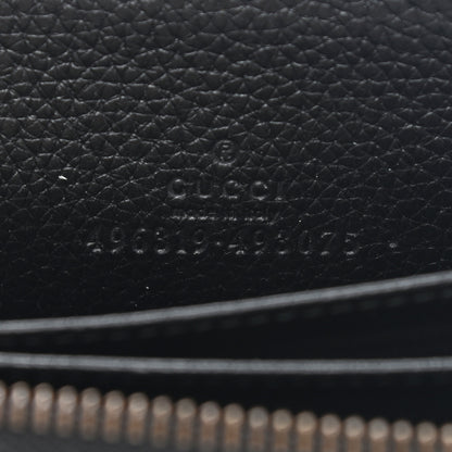 Gucci Calfskin Logo Zip Around Card Case Black 6 of 7
