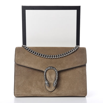 Gucci Suede Mini Dionysus Chain Wallet Taupe 10 of 10