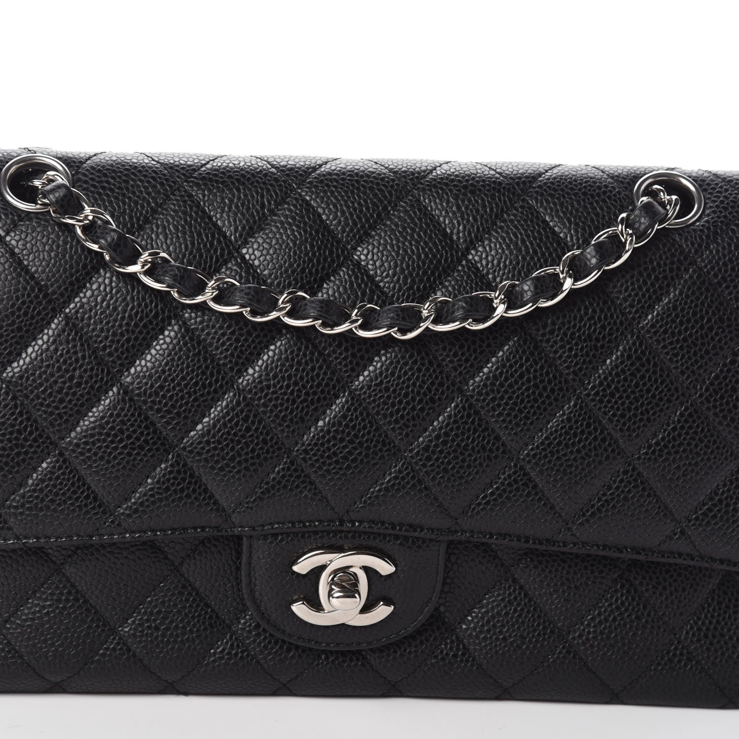 Chanel Caviar Quilted Medium Double Flap Black 8 of 10
