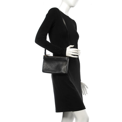 Celine Lambskin Small Trio Crossbody Bag Black 2 of 12