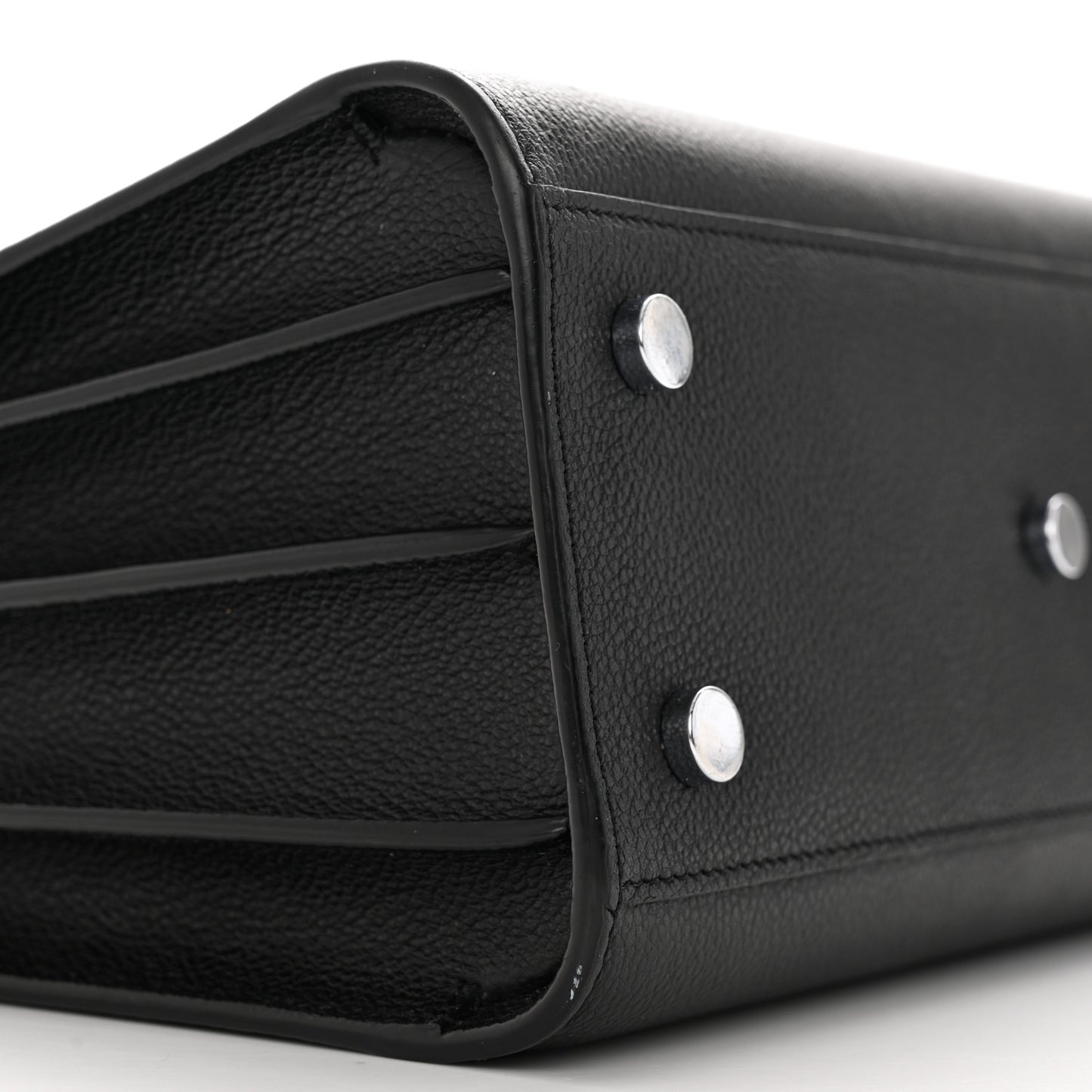 Grained Calfskin Baby Sac De Jour Black