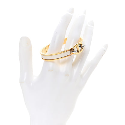 Hermes Enamel Mini Farandole Clic Chaine d'Ancre Bracelet PM Creme 2 of 4
