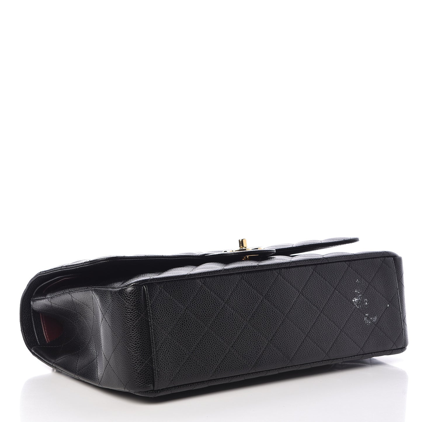 Caviar Quilted Maxi Double Flap Black