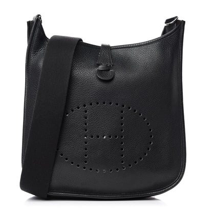 Hermes Taurillon Clemence Evelyne II PM Black 1 of 10