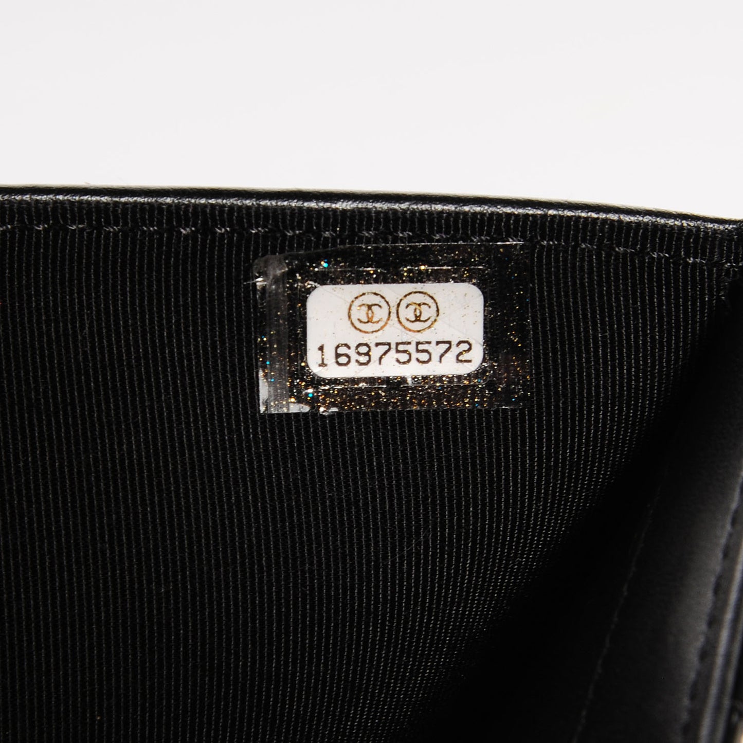 Patent Quilted Large Flap Wallet Black