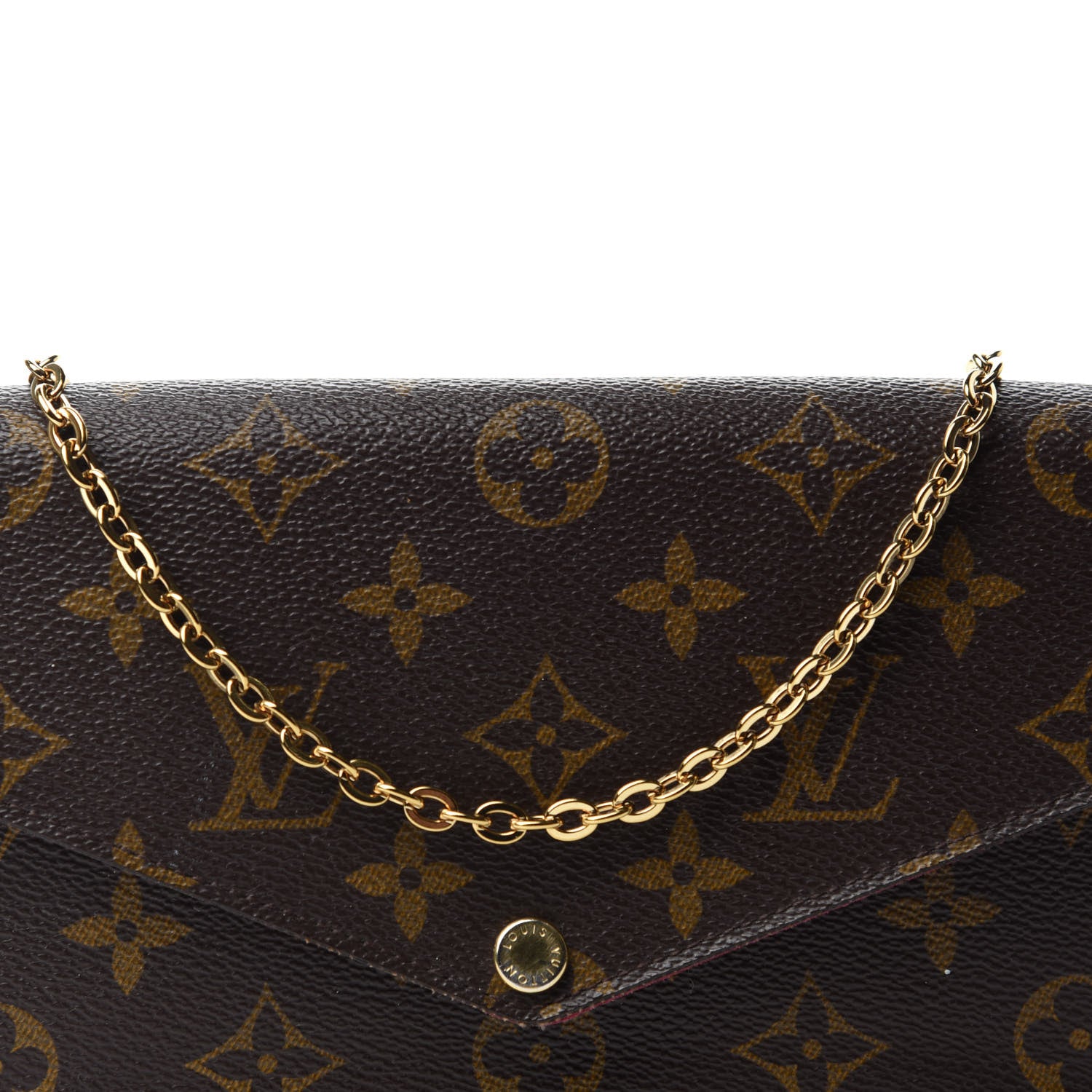 Louis Vuitton Monogram Pochette Felicie Chain Wallet Fuchsia 18 of 18