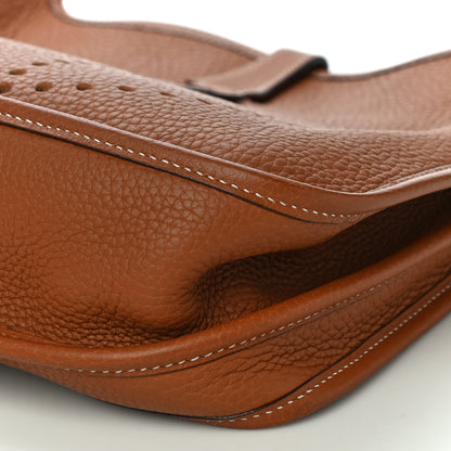 Hermes Taurillon Clemence Evelyne III PM Gold 9 of 11
