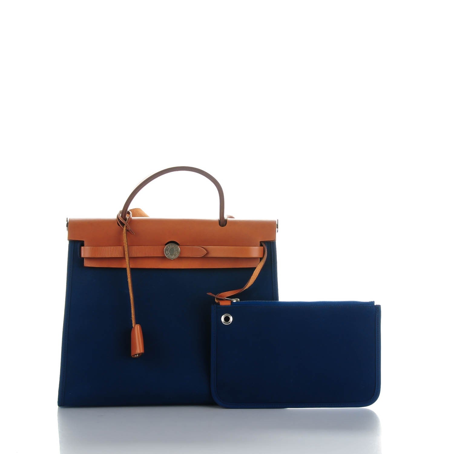 Hermes Toile Vache Hunter Herbag Zip PM 31 Bleu Indigo 5 of 7