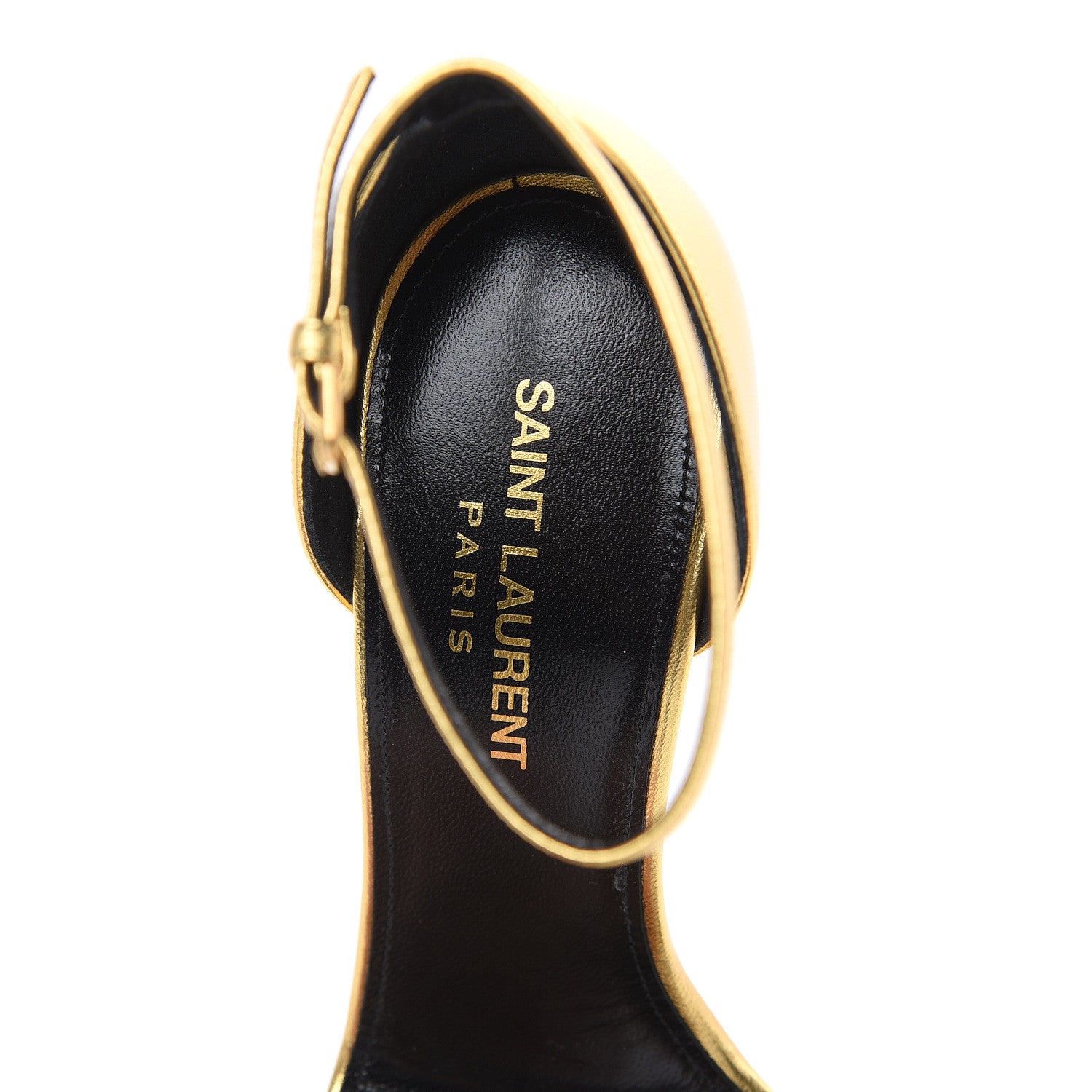 Saint Laurent Metallic Lambskin Opyum 110 Sandals 36 Oro 6 of 9