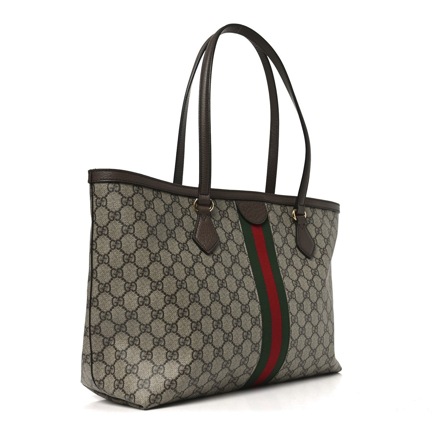 Gucci GG Supreme Monogram Medium Ophidia Shopping Tote Brown 3 of 11