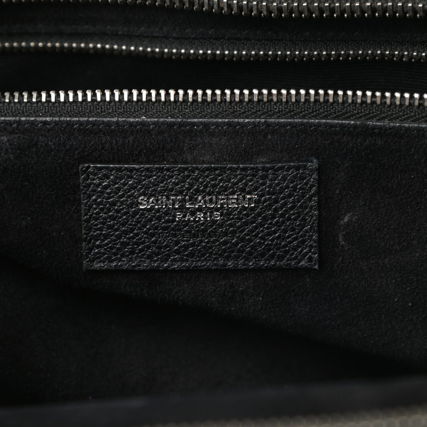 Grained Calfskin Medium Cabas Rive Gauche Black