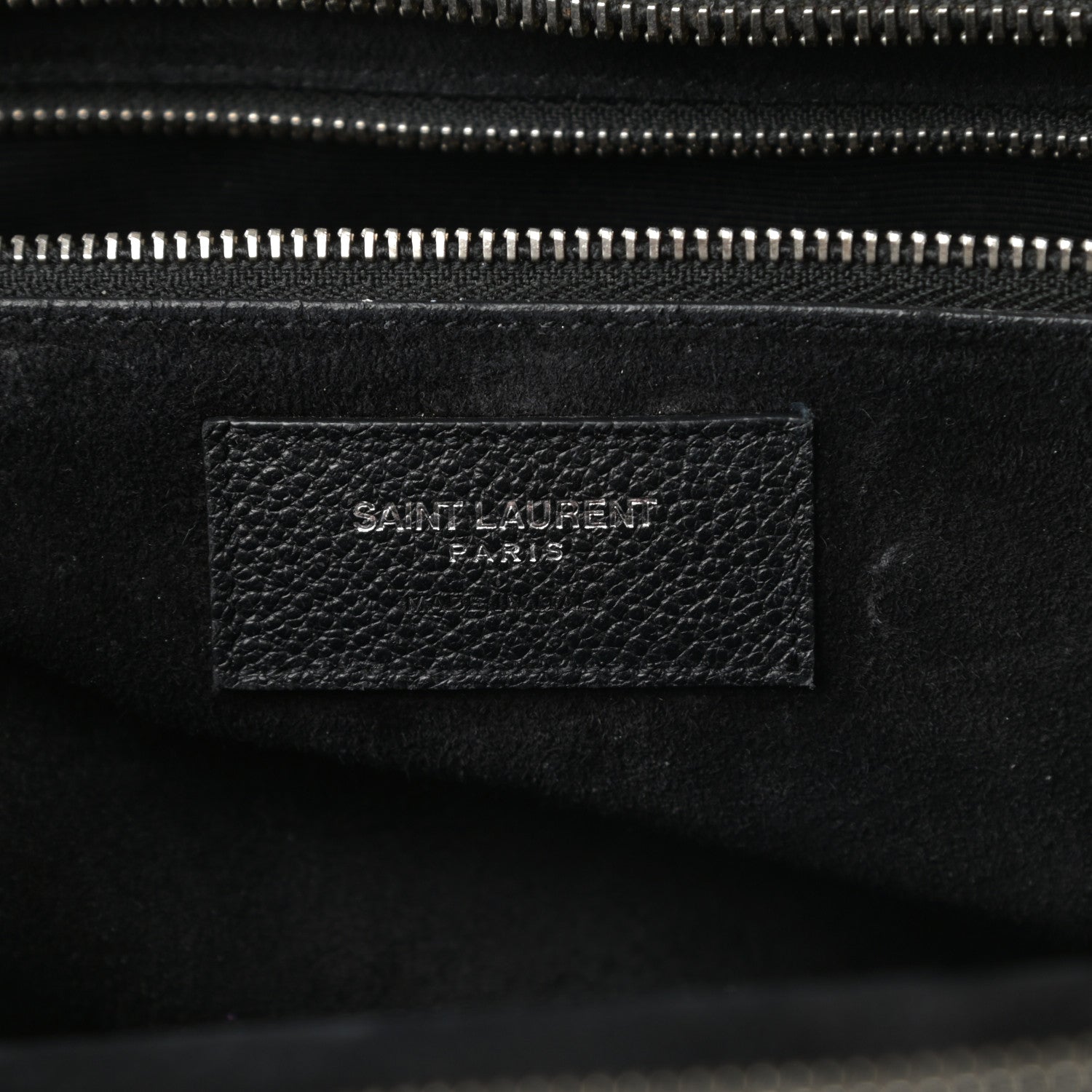 Saint Laurent Grained Calfskin Medium Cabas Rive Gauche Black 6 of 17
