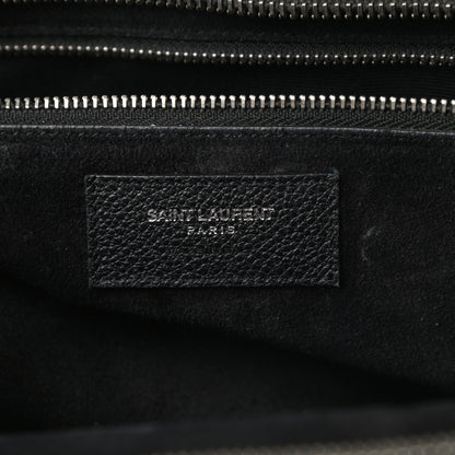Saint Laurent Grained Calfskin Medium Cabas Rive Gauche Black 6 of 17