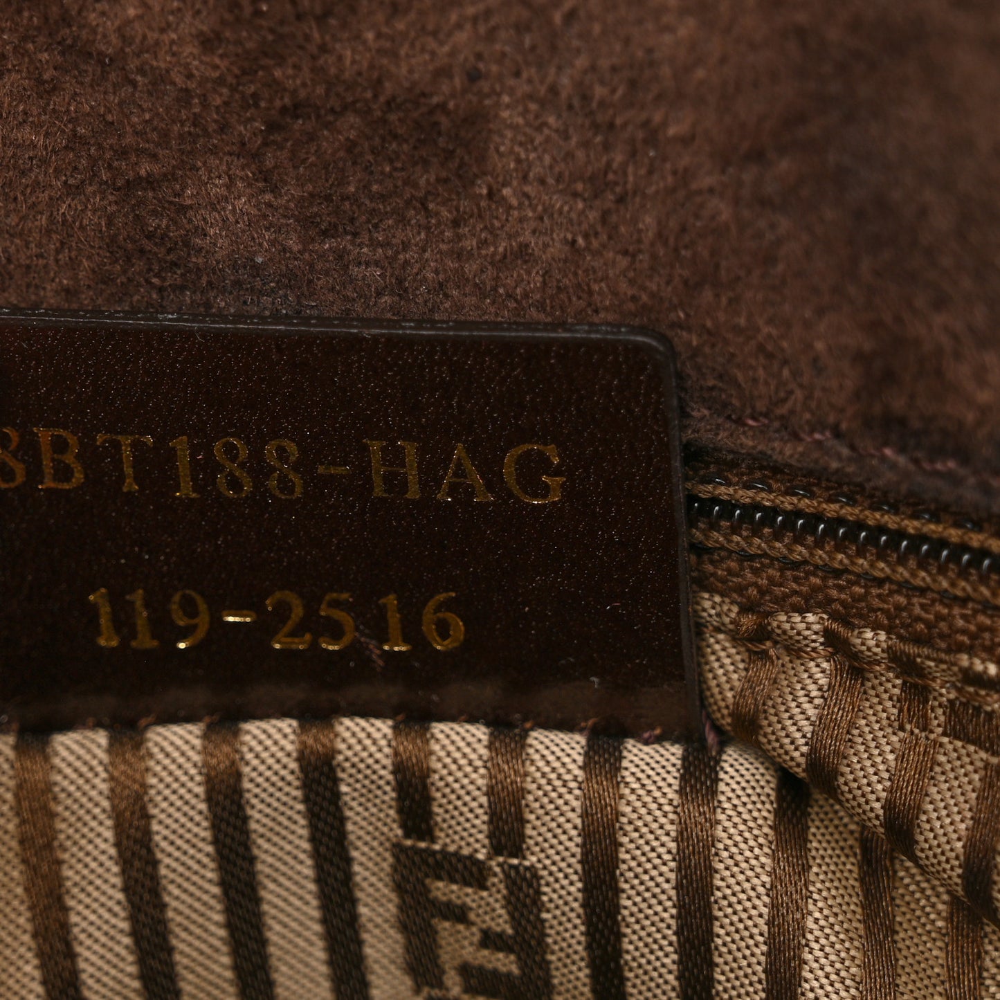 Stingray Calf Hair Colorblock Anna Shoulder Bag Brown