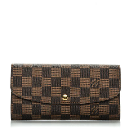 Louis Vuitton Damier Ebene Emilie Wallet 1 of 8