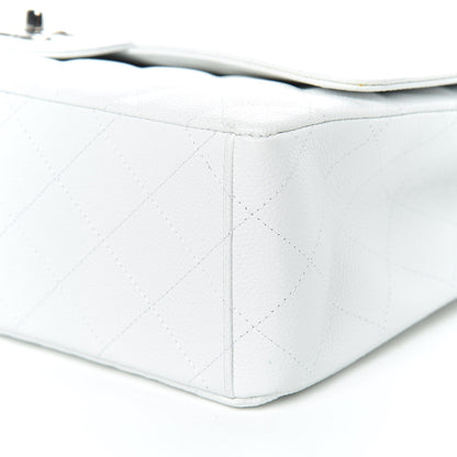 Chanel Caviar Quilted Maxi Single Flap White 8 of 19
