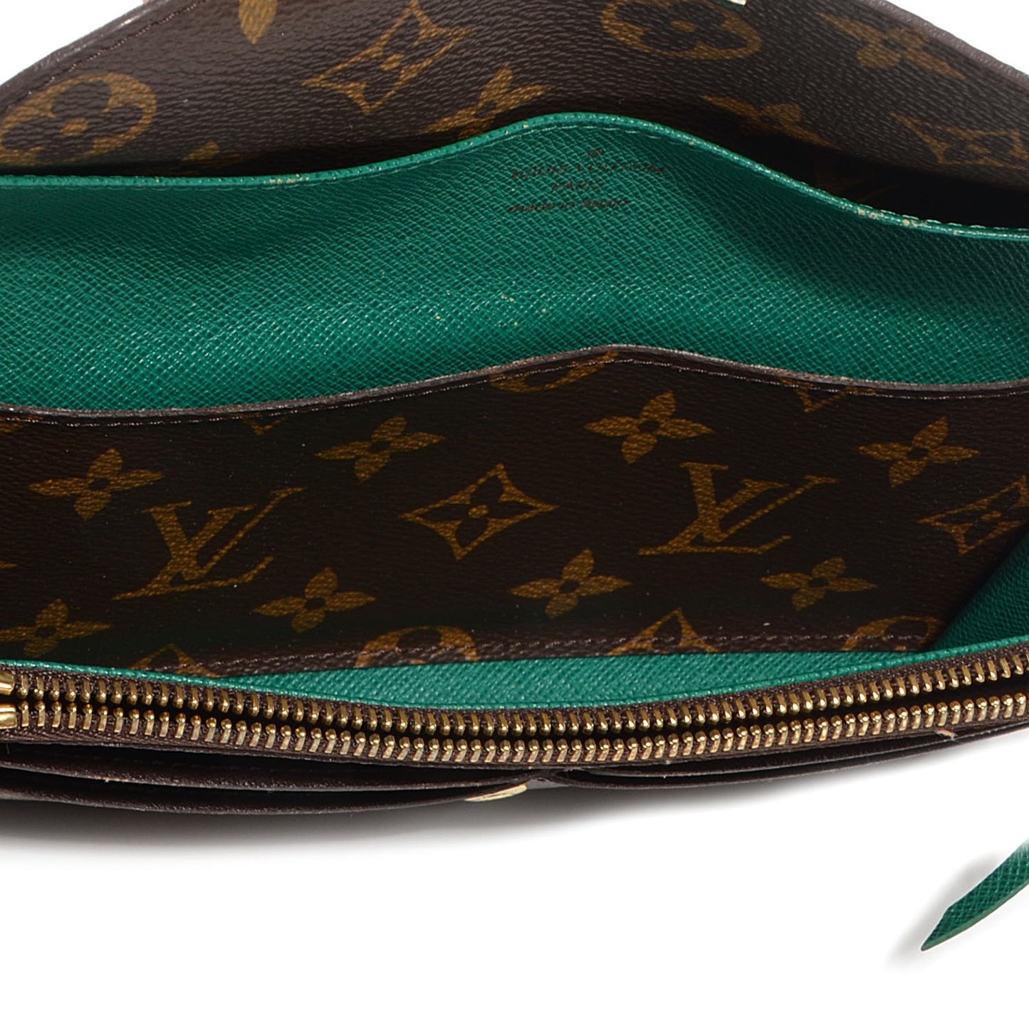 Monogram Emilie Wallet Green