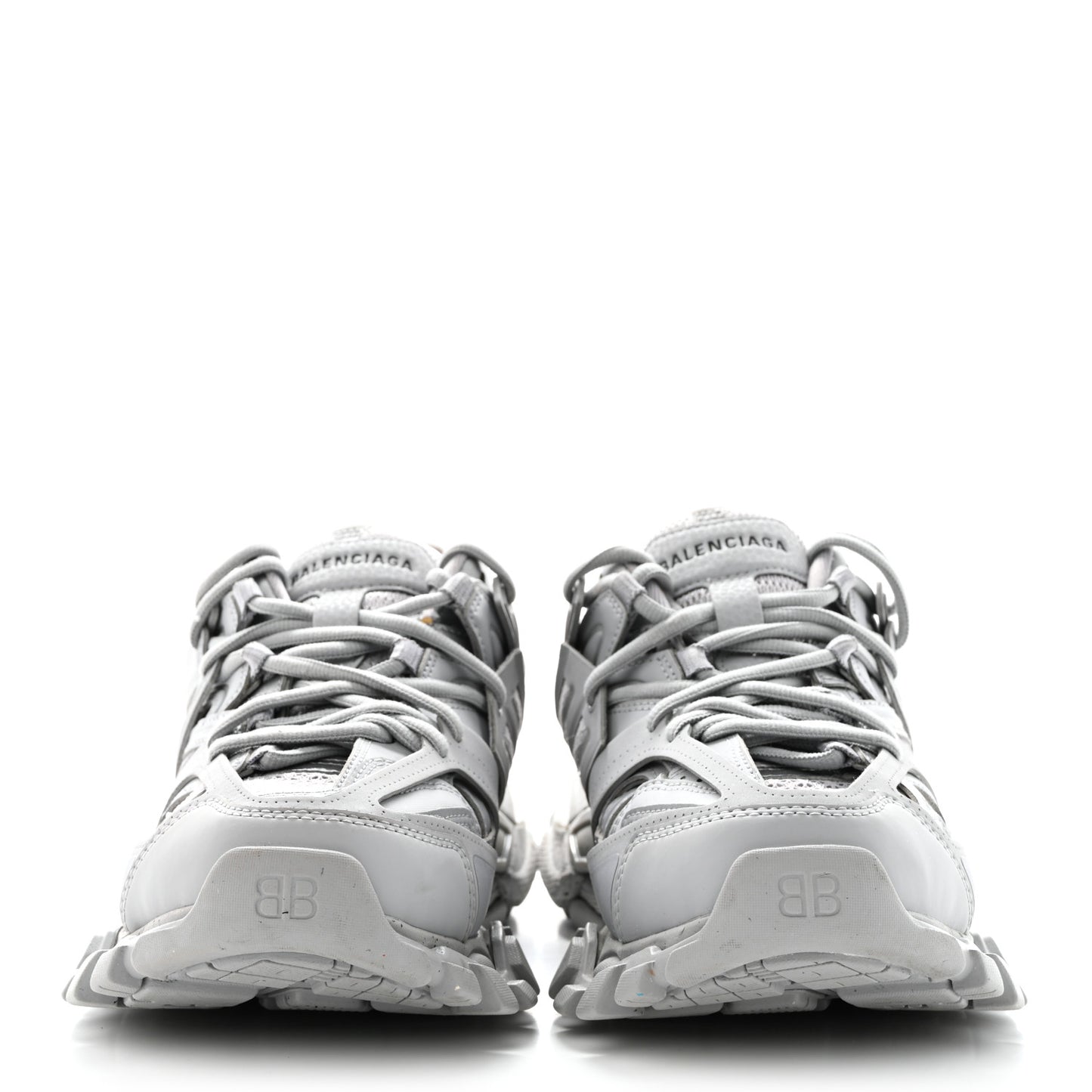 Mesh Rubber Womens Track Sneakers 38 Balenciaga Grey