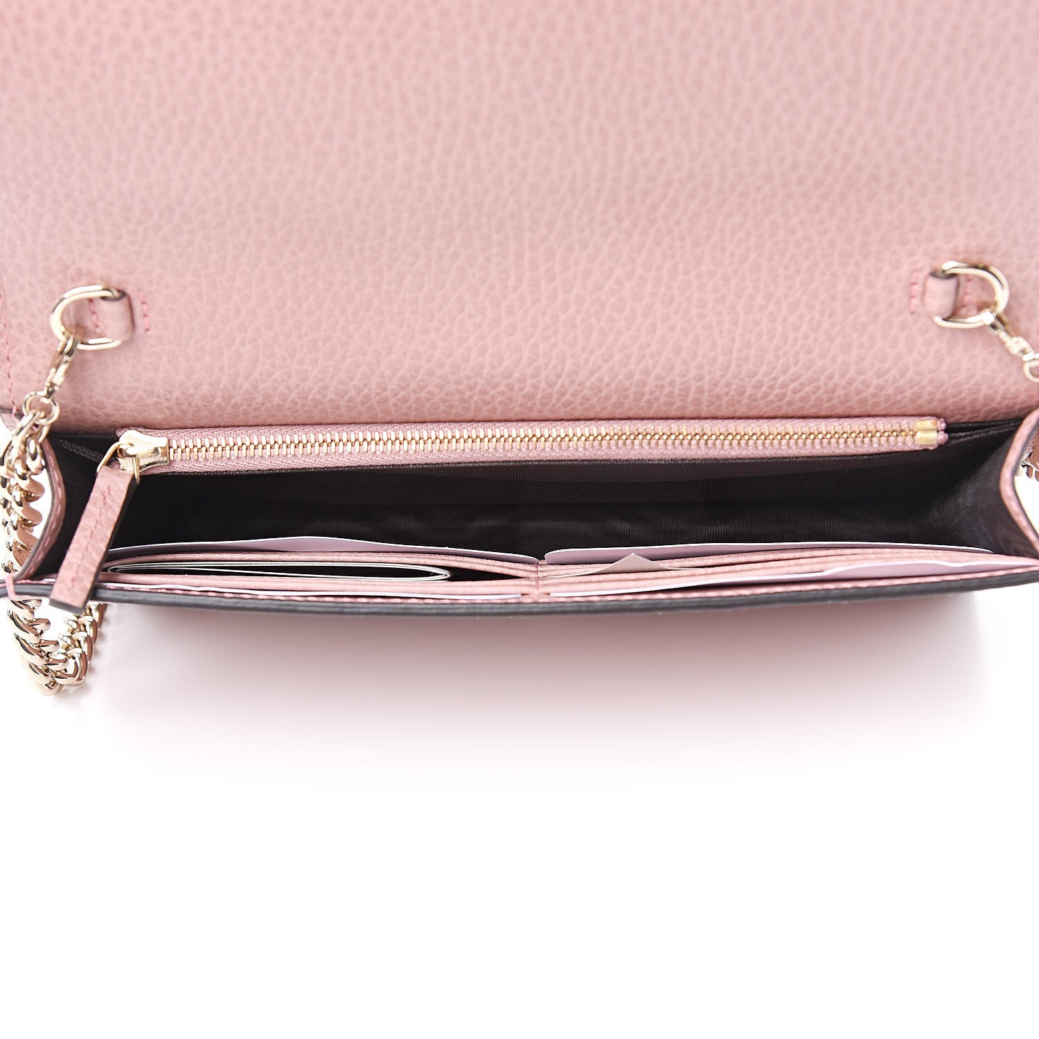 Gucci Dollar Calfskin Medium Betty Chain Wallet Soft Pink 5 of 8