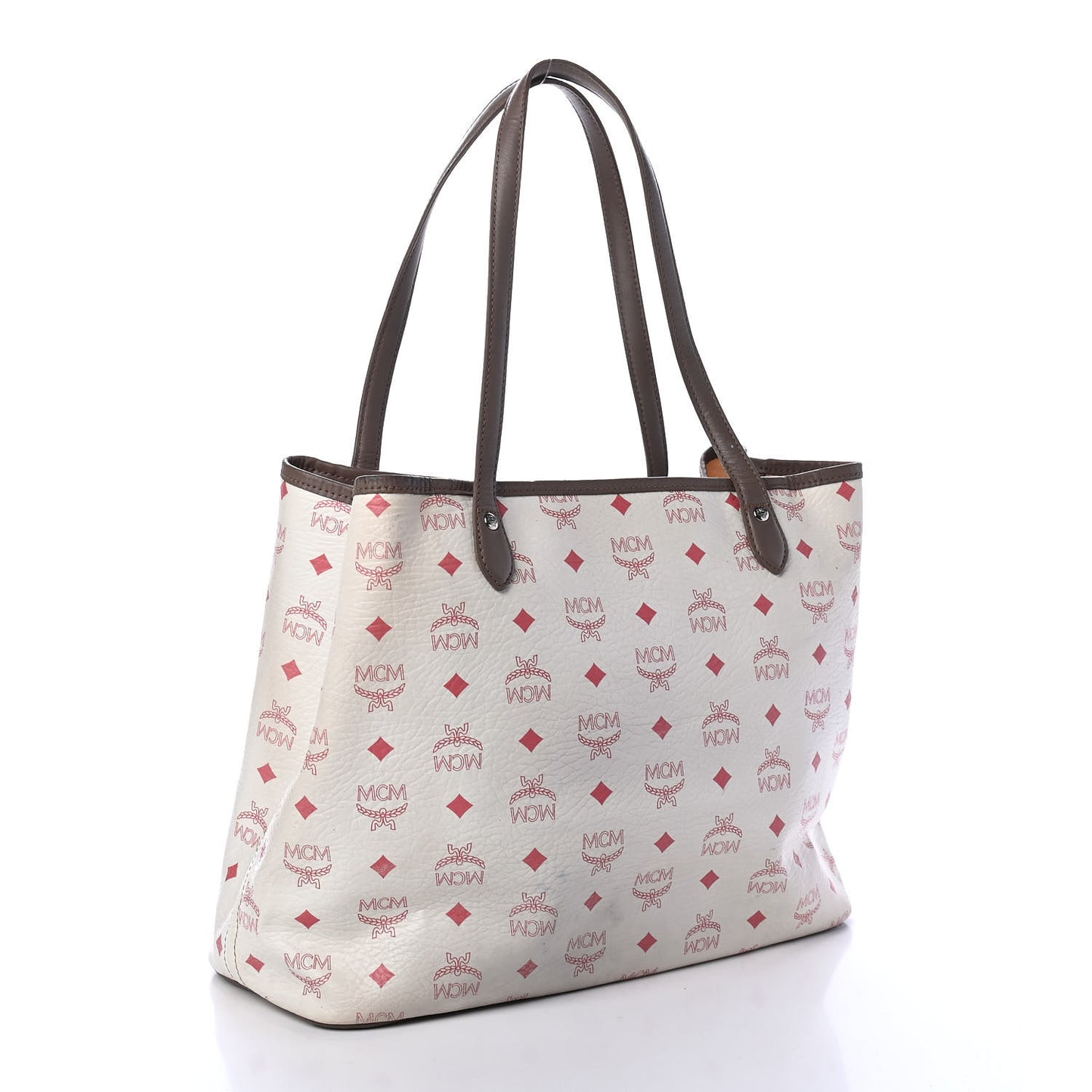 Visetos Striped Munich Lion Tote White