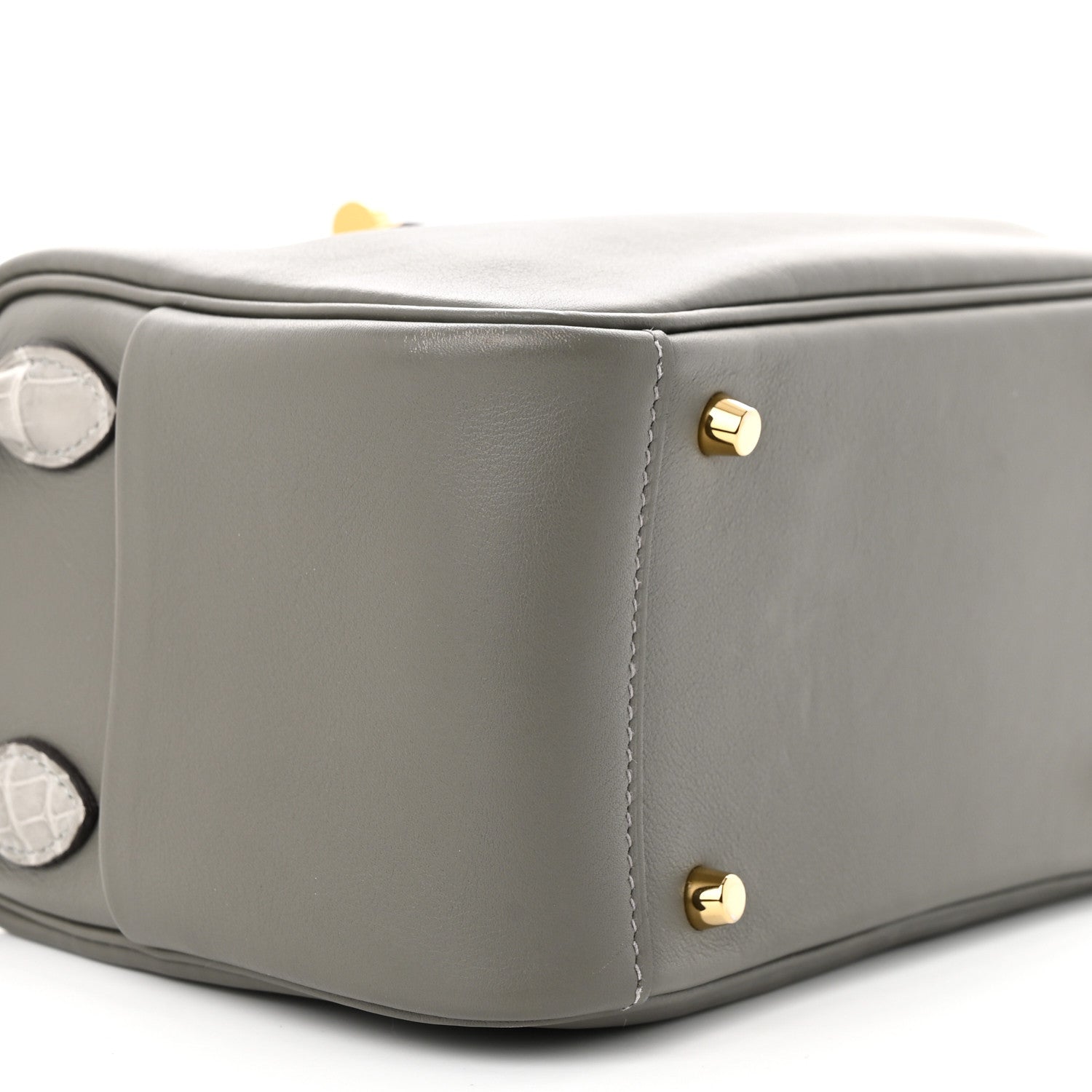 Hermes Swift Matte Alligator Mini Touch Lindy 20 Gris Meyer 9 of 12