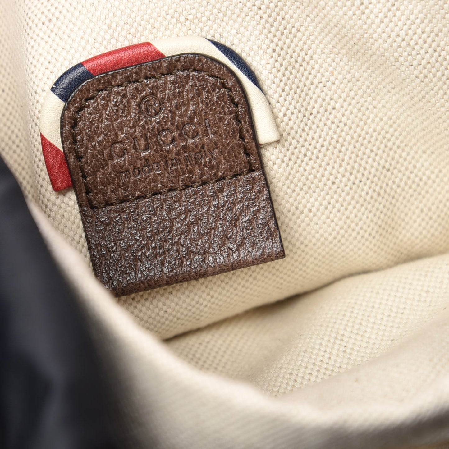 Soft GG Supreme Monogram Courrier Web Double Buckle Backpack Beige New Acero