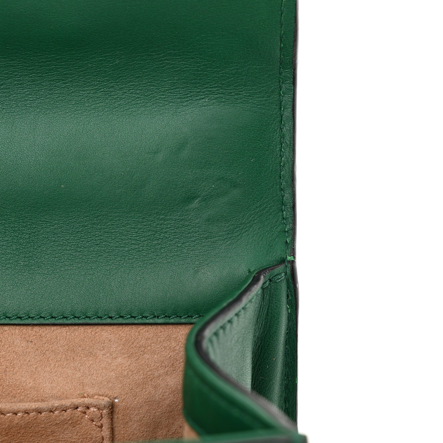Calfskin Studded Small Padlock Shoulder Bag Emerald