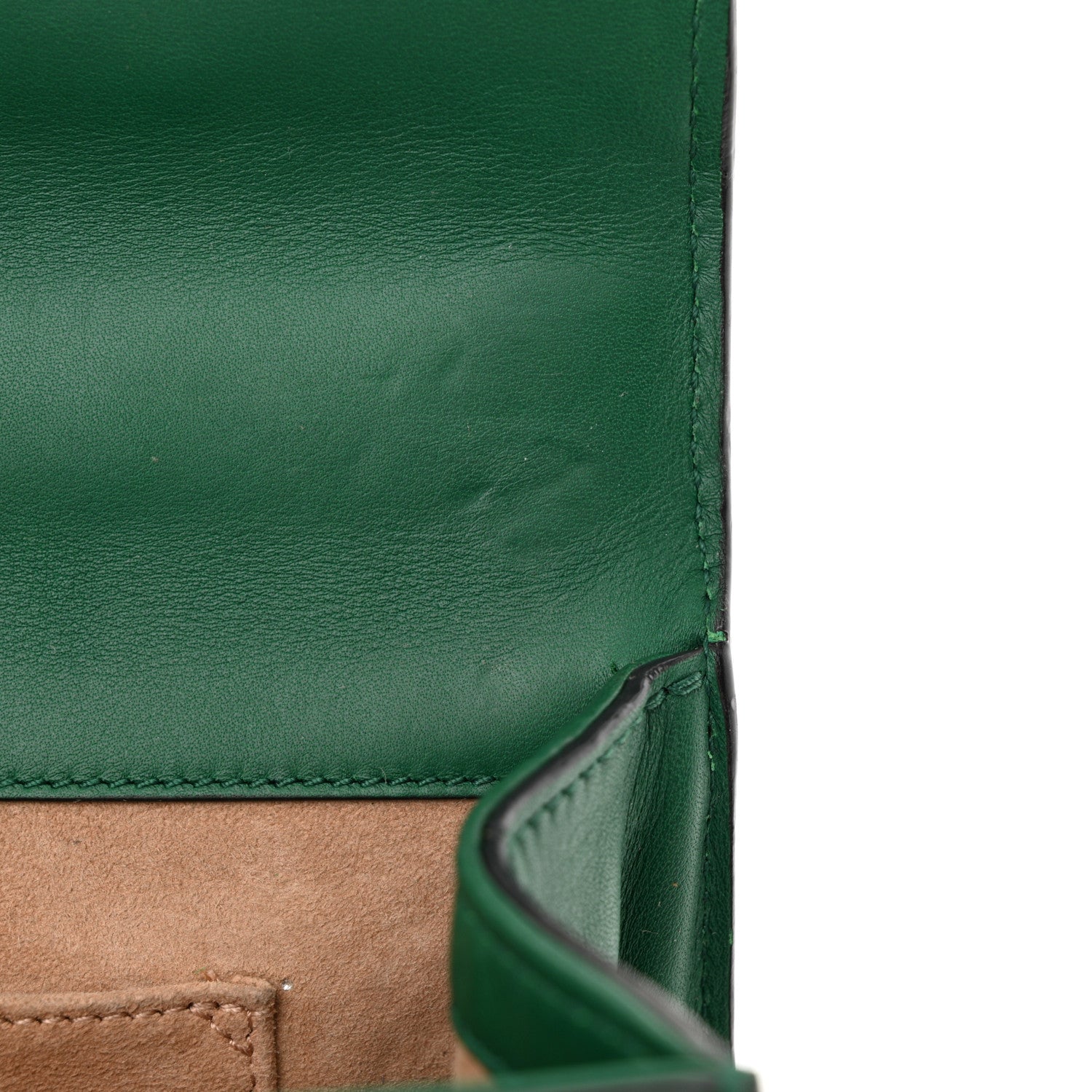 Gucci Calfskin Studded Small Padlock Shoulder Bag Emerald 12 of 13
