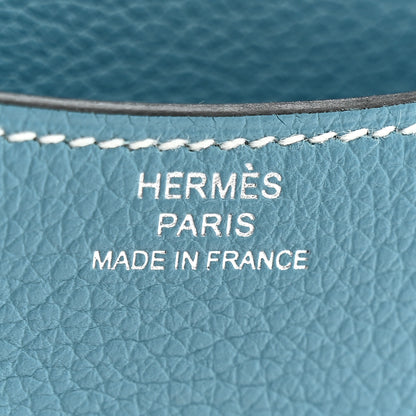 Hermes Evercolor Constance Slim Wallet Blue Jean 7 of 9