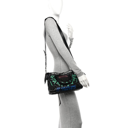 Balenciaga Agneau Graffiti All Over Classic Hardware S City Black Vert Rouge 2 of 12