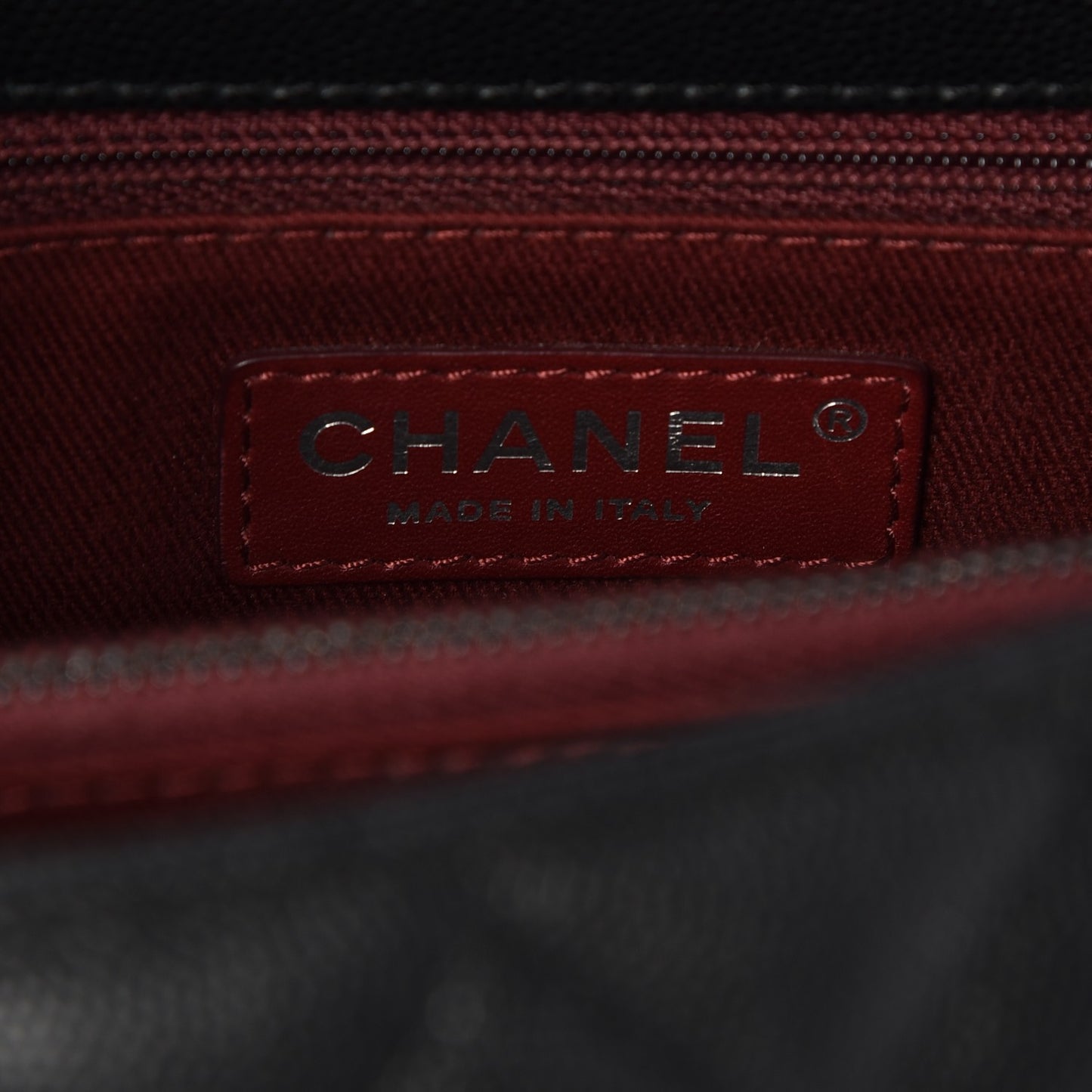 Caviar Quilted Small Coco Handle Flap Black