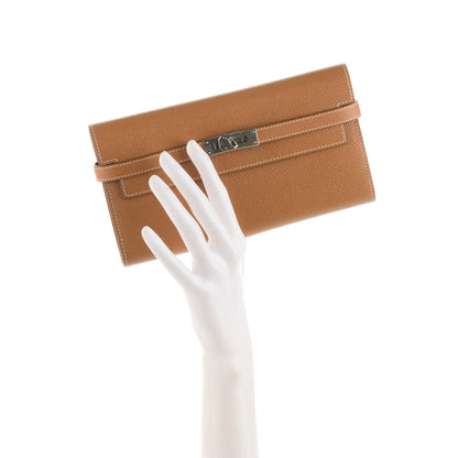 Hermes Epsom Kelly Longue Wallet Gold 2 of 7