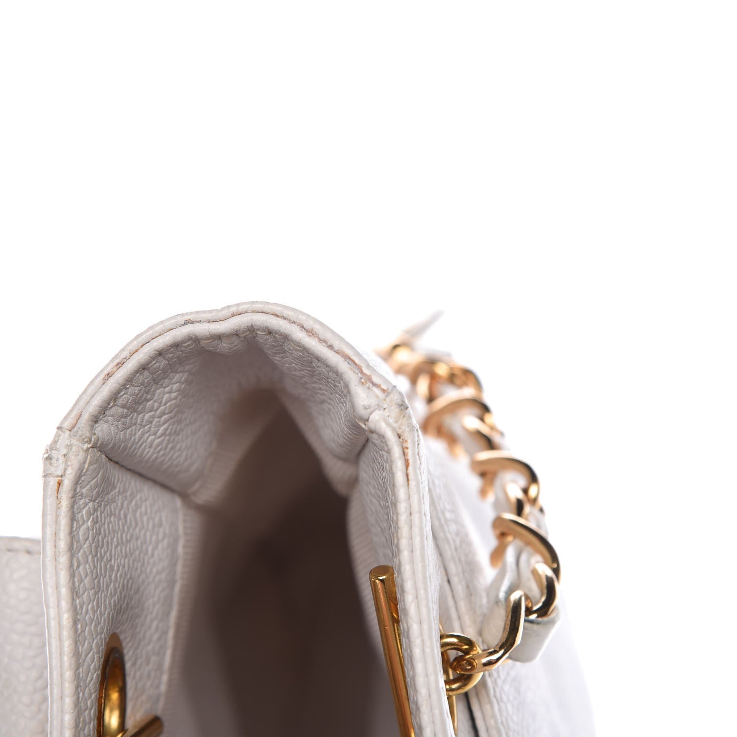 Chanel Caviar CC Flap Tote White 9 of 15