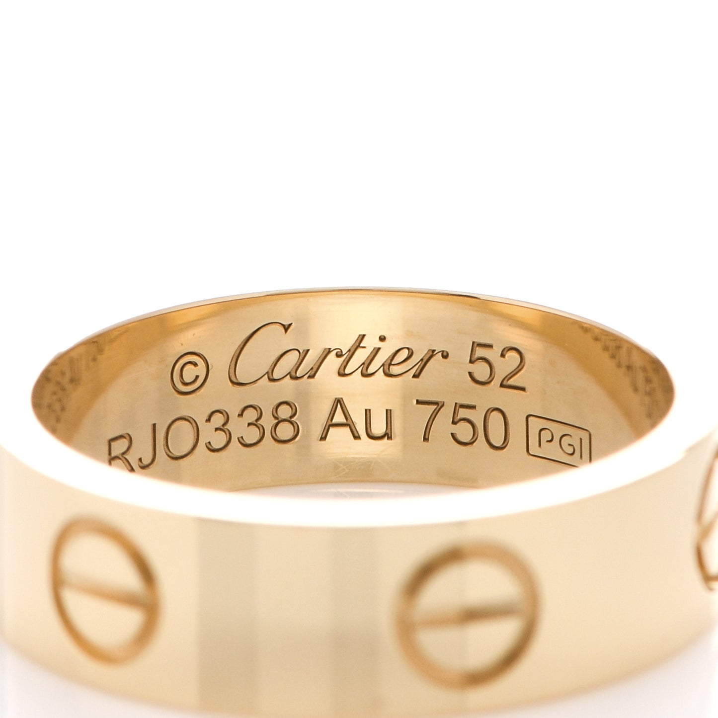 18K Yellow Gold 5.5mm LOVE Ring 52 6