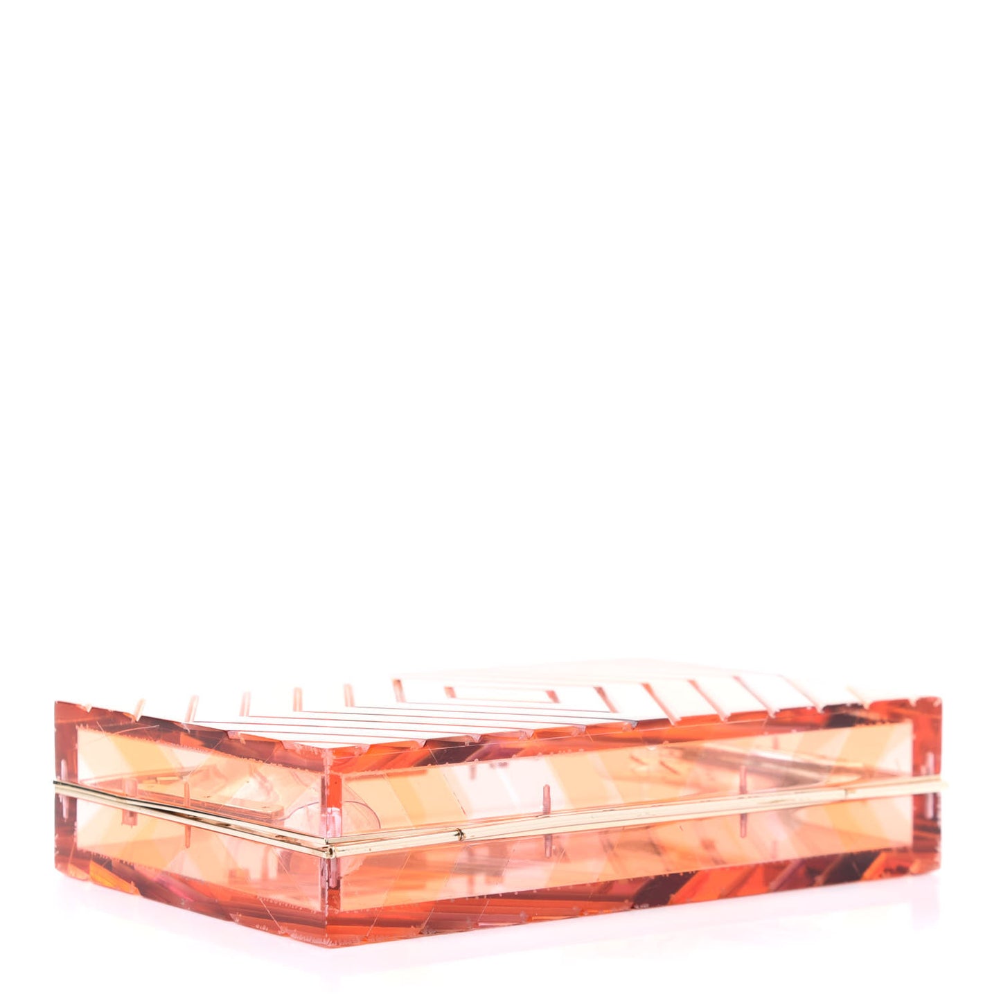 Acrylic Native Couture Minaudiere Clutch Multicolor