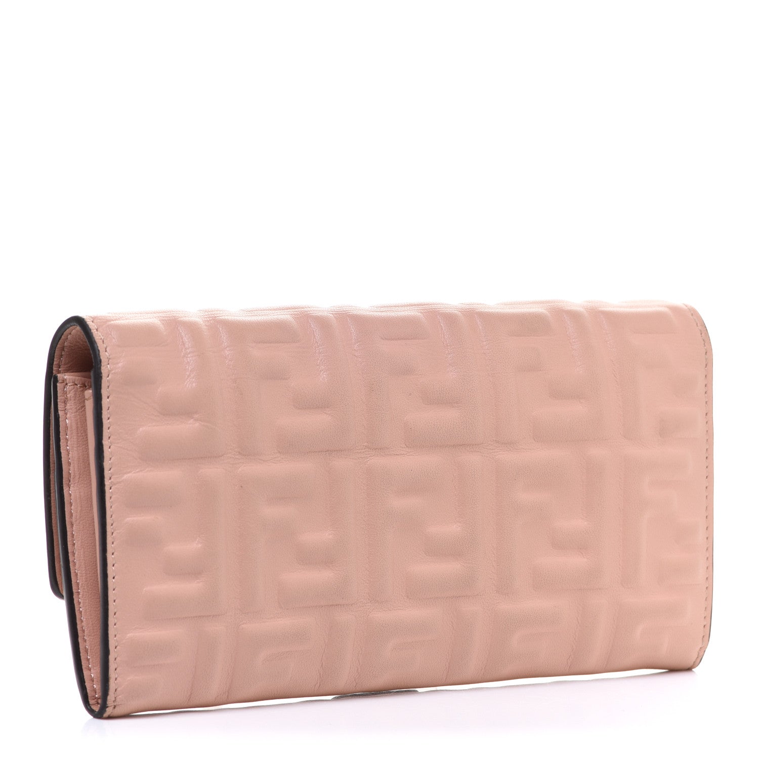 Fendi Nappa Matisse FF Embossed Continental Wallet Rose Quarzo 3 of 9