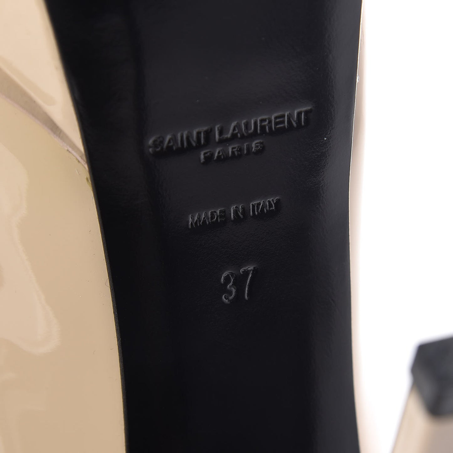 Patent Janis 105 Platform Pumps 37 Nude Powder