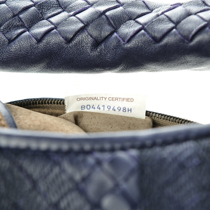 Bottega Veneta Embroidered Nappa Intrecciato Large Veneta Hobo Atlantic 8 of 8