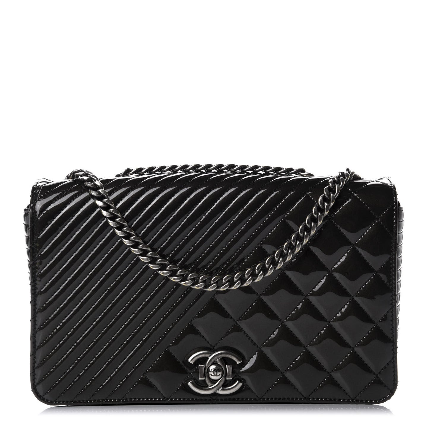 Patent Quilted Medium Coco Boy Flap