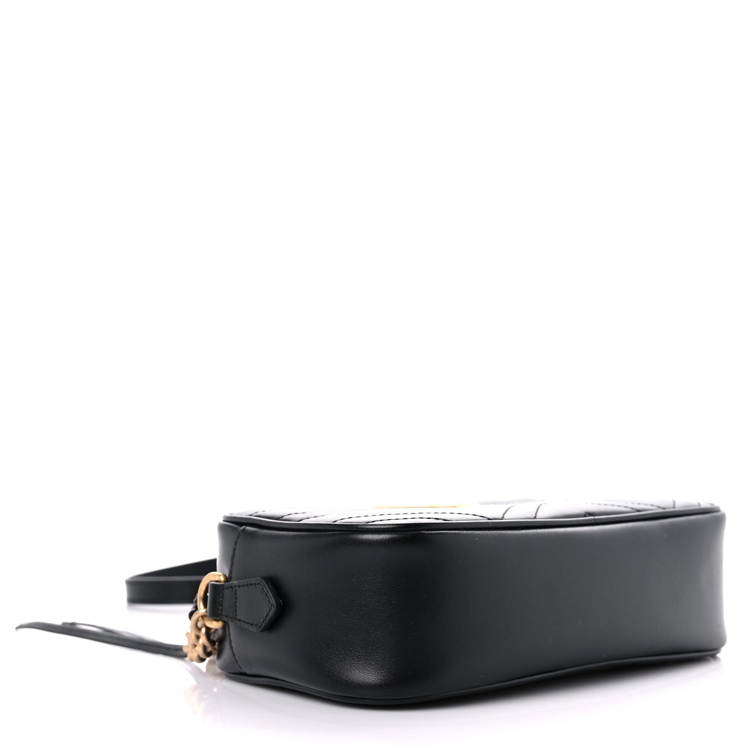 Gucci Calfskin Matelasse Small GG Marmont Chain Shoulder Bag Black 4 of 10
